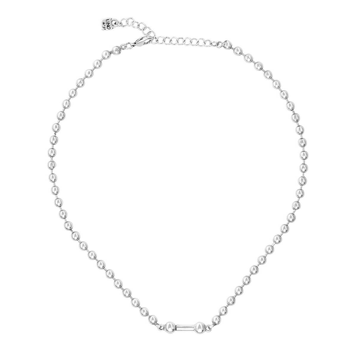UNOde50 Sterling Silver Cylindrical Charm Necklace - Silver