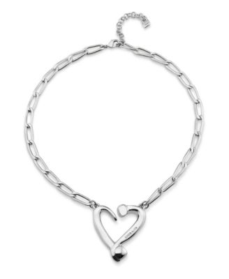 Metal Alloy Medium Heart Necklace
