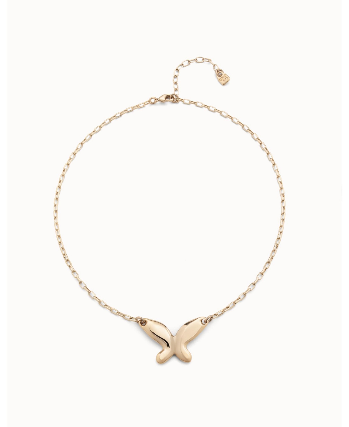 Unode50 18k Gold Plated Metal Alloy Chain With Central Butterfly In Gold