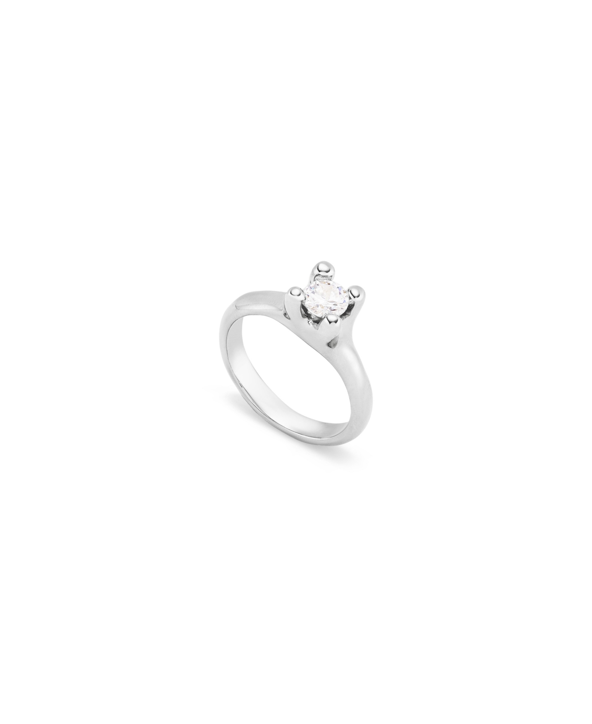 UNOde50 White Zirconia Metal Alloy Ring - Silver