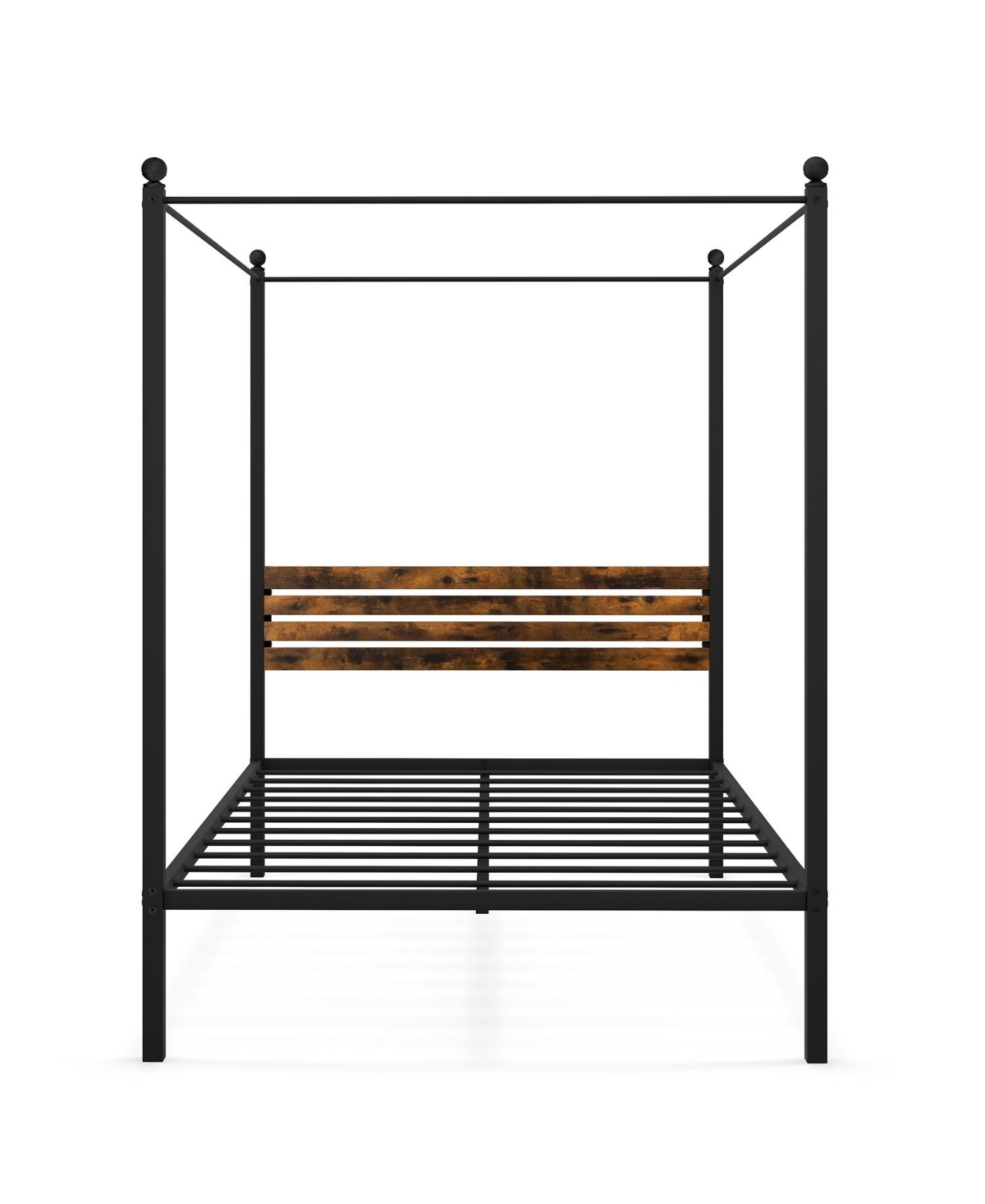 Sugift Full Canopy Bed Frame with Under Bed Storage