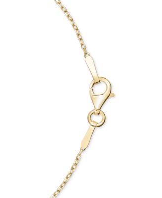 Polished Puffed Heart 18" Station Necklace in 10k Yellow Gold
