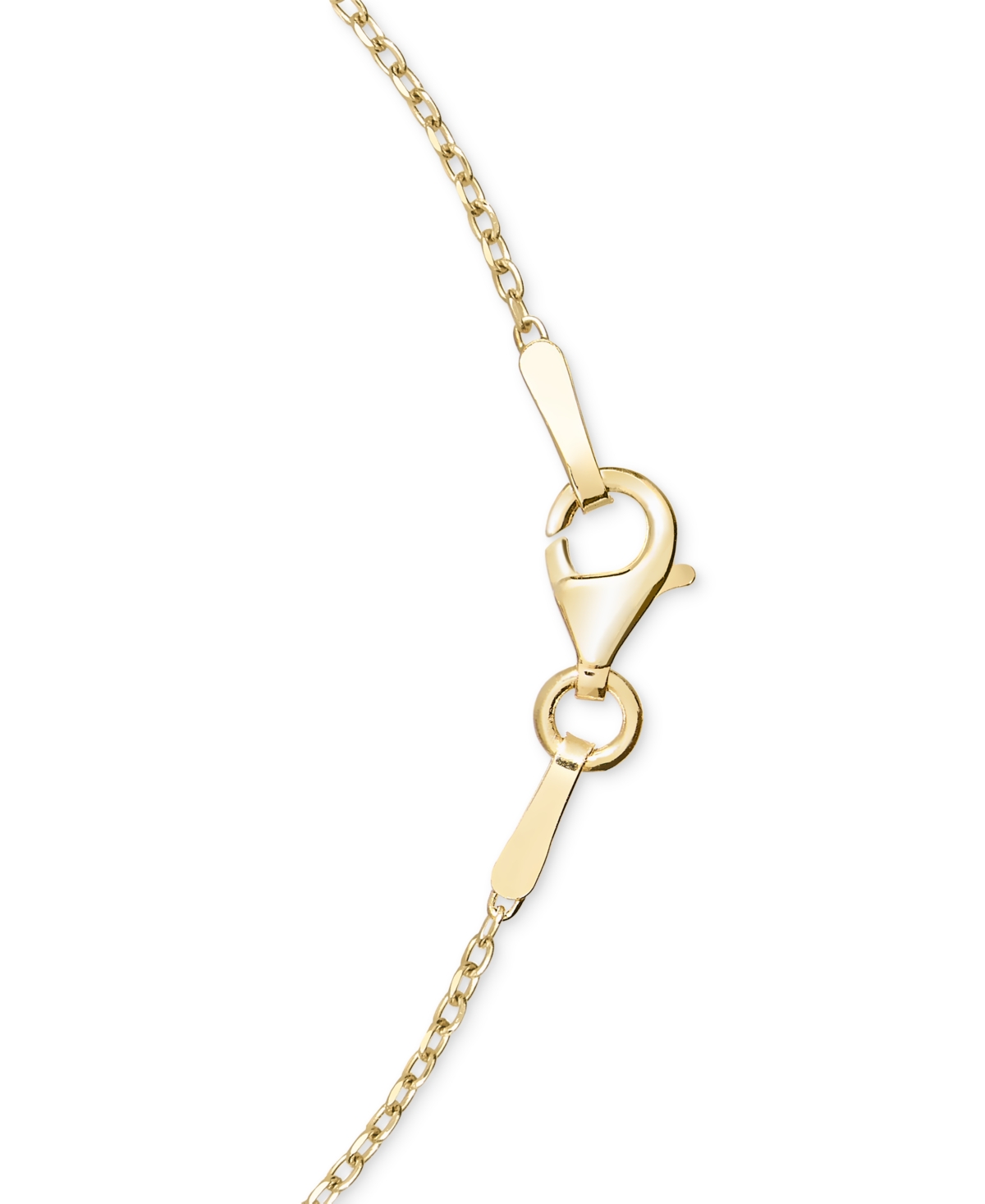 MACY'S POLISHED PUFFED HEART 18" STATION NECKLACE IN 10K YELLOW GOLD 