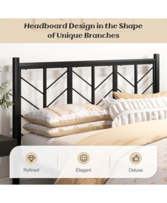 Queen Size Platform Bed with Headboard 11.5" Under Bed Storage Easy Assembly