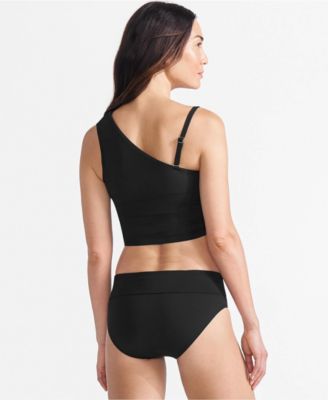 Women's Ruched One Shoulder Midkini Top