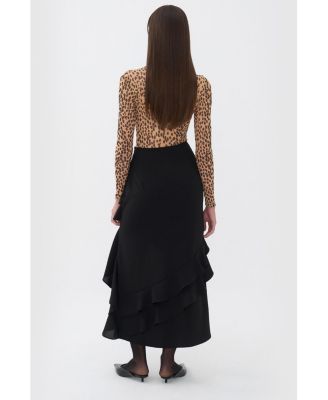 Women's Long Skirt with Flounced