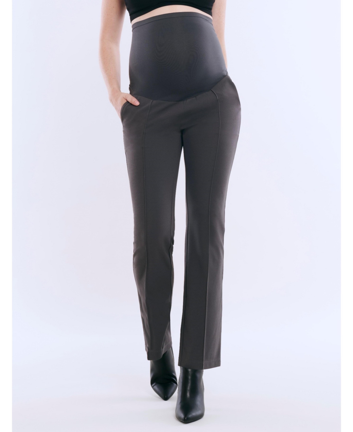 Women's Mia Secret Fit Over the Belly Slim Straight Leg Pant - Motherhood Maternity - Khaki