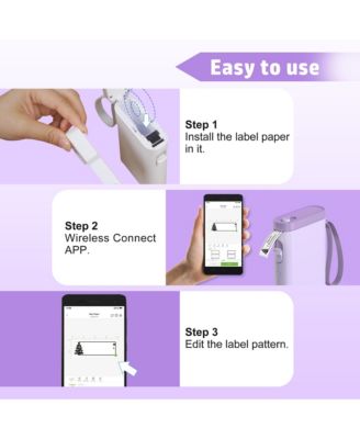 Label Maker Machine with Tape, P21-A Portable Bluetooth Label Printer, Wireless Built-in Cutter Sticker Maker Mini Label Makers with Multiple Templates for Organizing Storage Office Home, Green