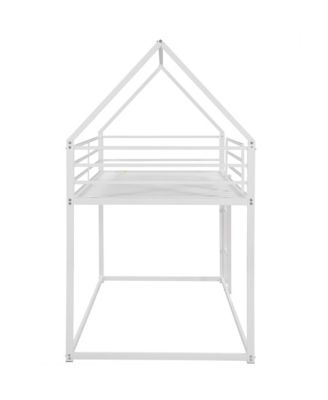 Streamdale Twin Over Twin House Bunk Bed With Built-In Ladder