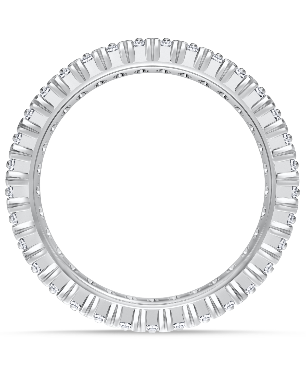 Macy's Diamond Three-row Eternity Ring (3 Ct. T.w.) In Platinum, 14k White Gold, 14k Gold, Or 14k Rose Gold In Platinum