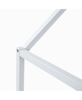 Streamdale Twin Size Metal House Bed With Fence And Door