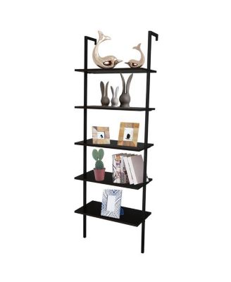 Industrial 5-Tier Modern Ladder Shelf for Home and Office