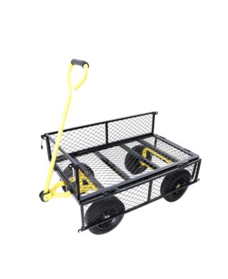 Solid Wheels Garden Cart for Easy Firewood Transport