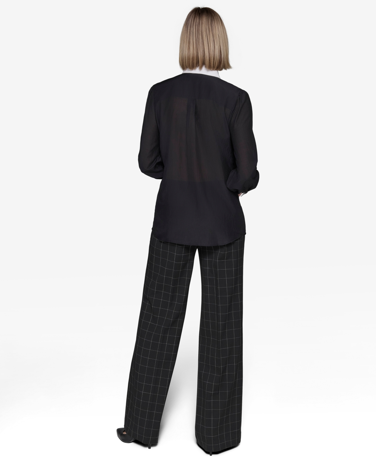 Karl Lagerfeld Paris Women's Pintucked Blouse -sft