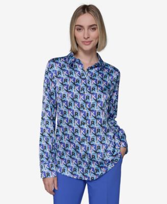 KARL LAGERFELD PARIS - Women's Logo-Print Shirt