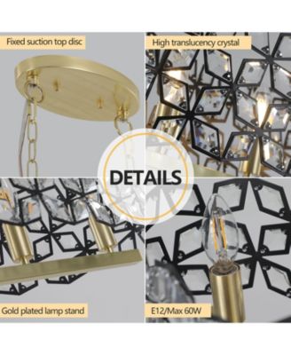 Modern Oval Crystal Chandelier