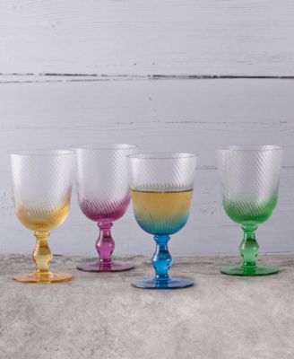 Swirl Wine Glasses, Set of 4