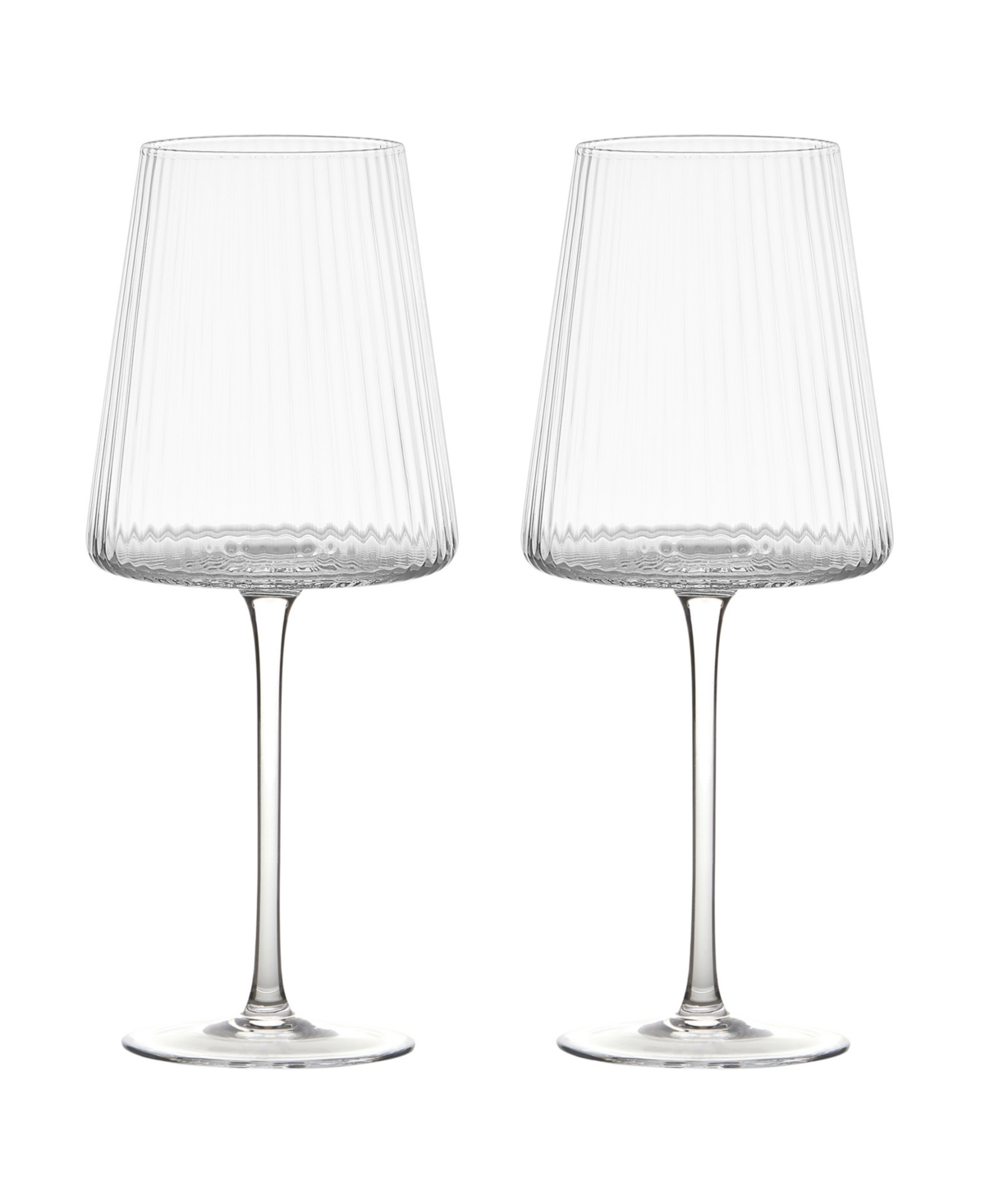Anton Studio Designs Empire Clear Wine Glasses, Set Of 2 In Clear