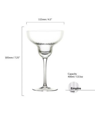 Empire Clear Margarita Glasses, Set of 2