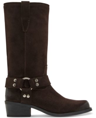 【Steve Madden】Ruskin モト エンジニアトールブーツ Ruskin Square Boot, Black Leather – Punch Clothing