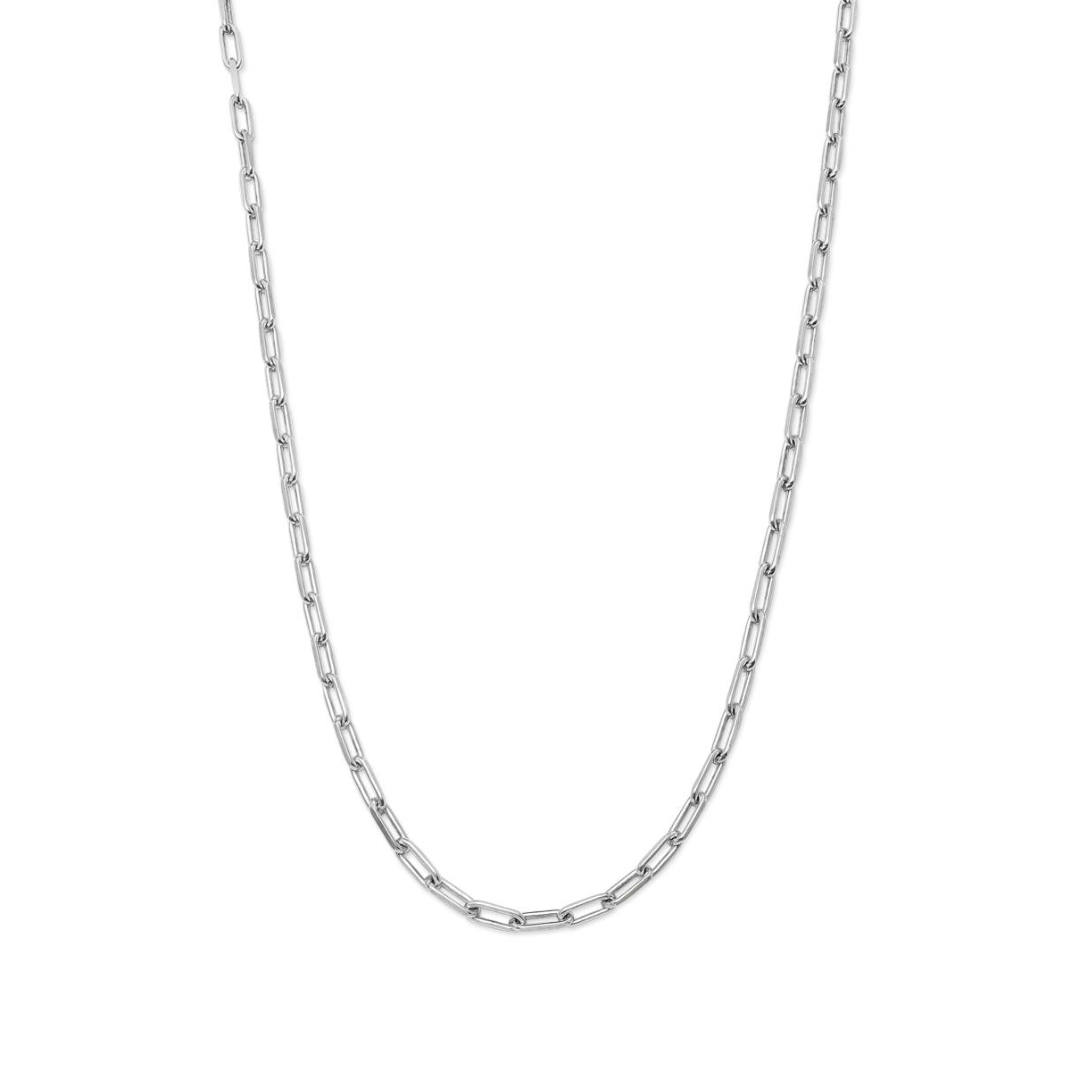 Unode50 Sterling Silver Plated Long Chain In Silver