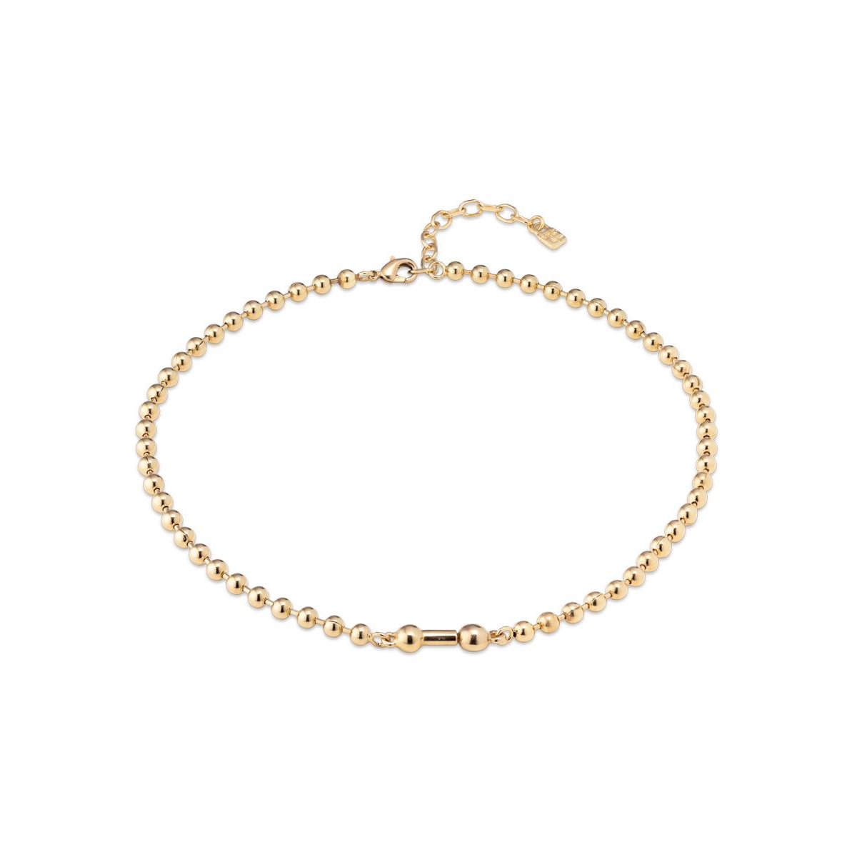 Unode50 18k Gold Plated Cylindrical Charm Necklace In Gold