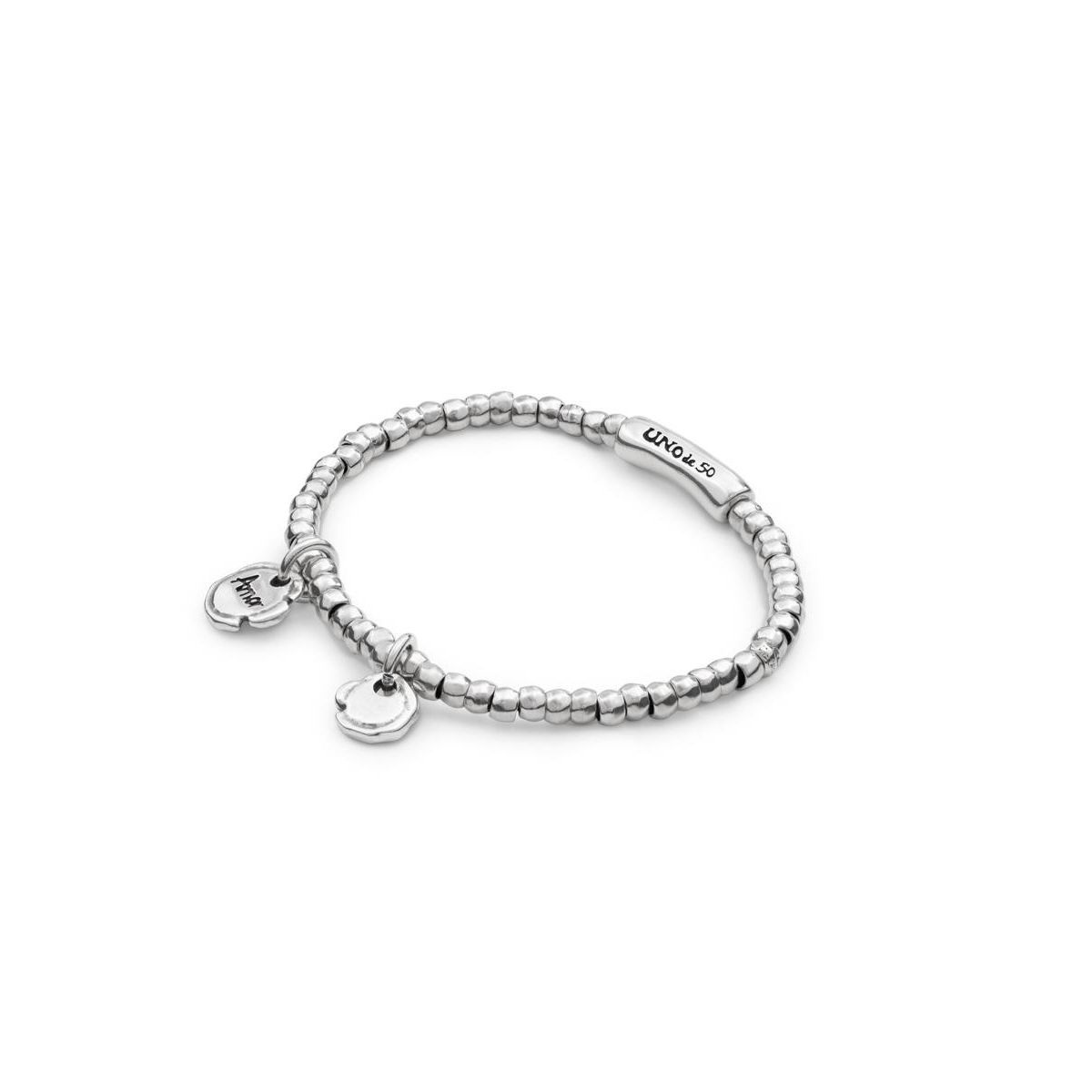 Unode50 Sealed Love Sterling Silver Metal Bracelet In Silver
