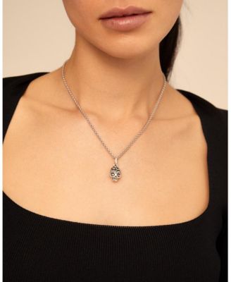 Mexican Skull Sterling Silver-Plated Metal Alloy Charms