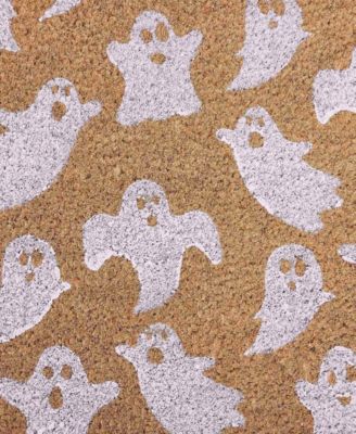 Flying Ghost Halloween Coir Outdoor Doormat, 18" x 30"