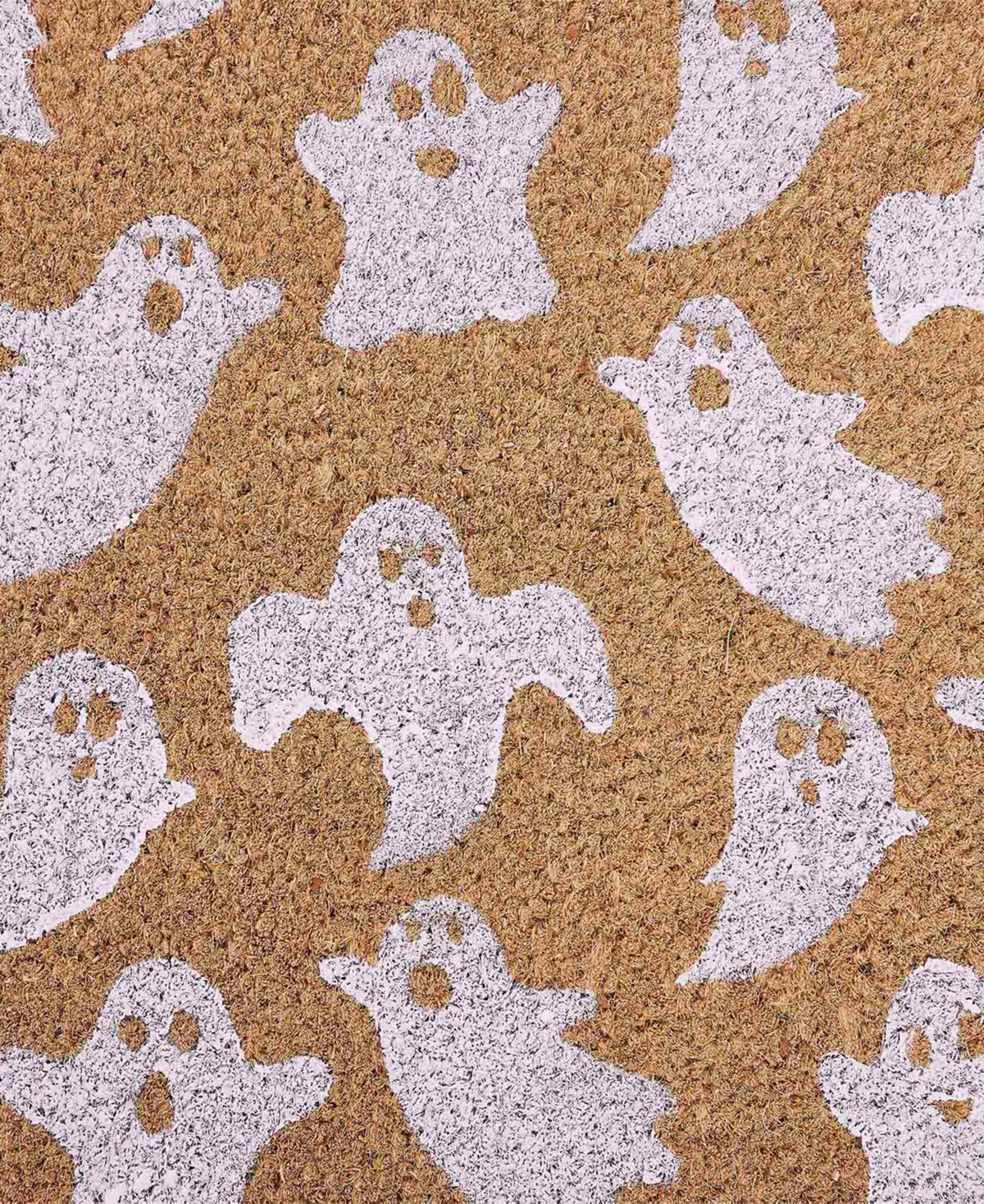 Vcny Home Flying Ghost Halloween Coir Outdoor Doormat, 18" X 30" In Brown