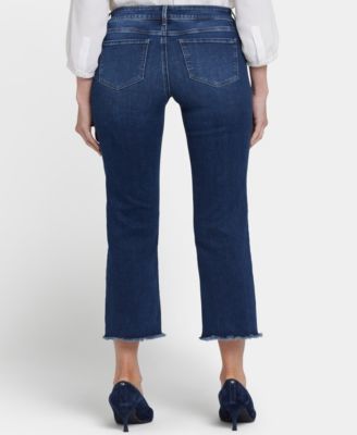 Women's Marilyn Straight Ankle Frayed Hem Jeans