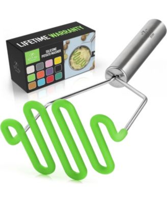 Non-Scratch Potato Masher Kitchen Tool - Durable Stainless Steel Mashed Potatoes Masher