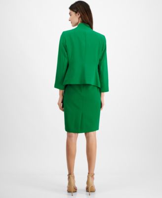 Petite Cutout Kissing Jacket & Sheath Dress Suit Set,  Regular & Petite Sizes