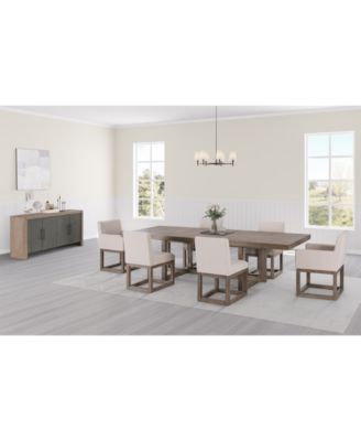 Furniture - Portmore 7 Pc Rectangular Set (Table, 4 Side Chairs & 2 Arm Chairs), Created for Macy's