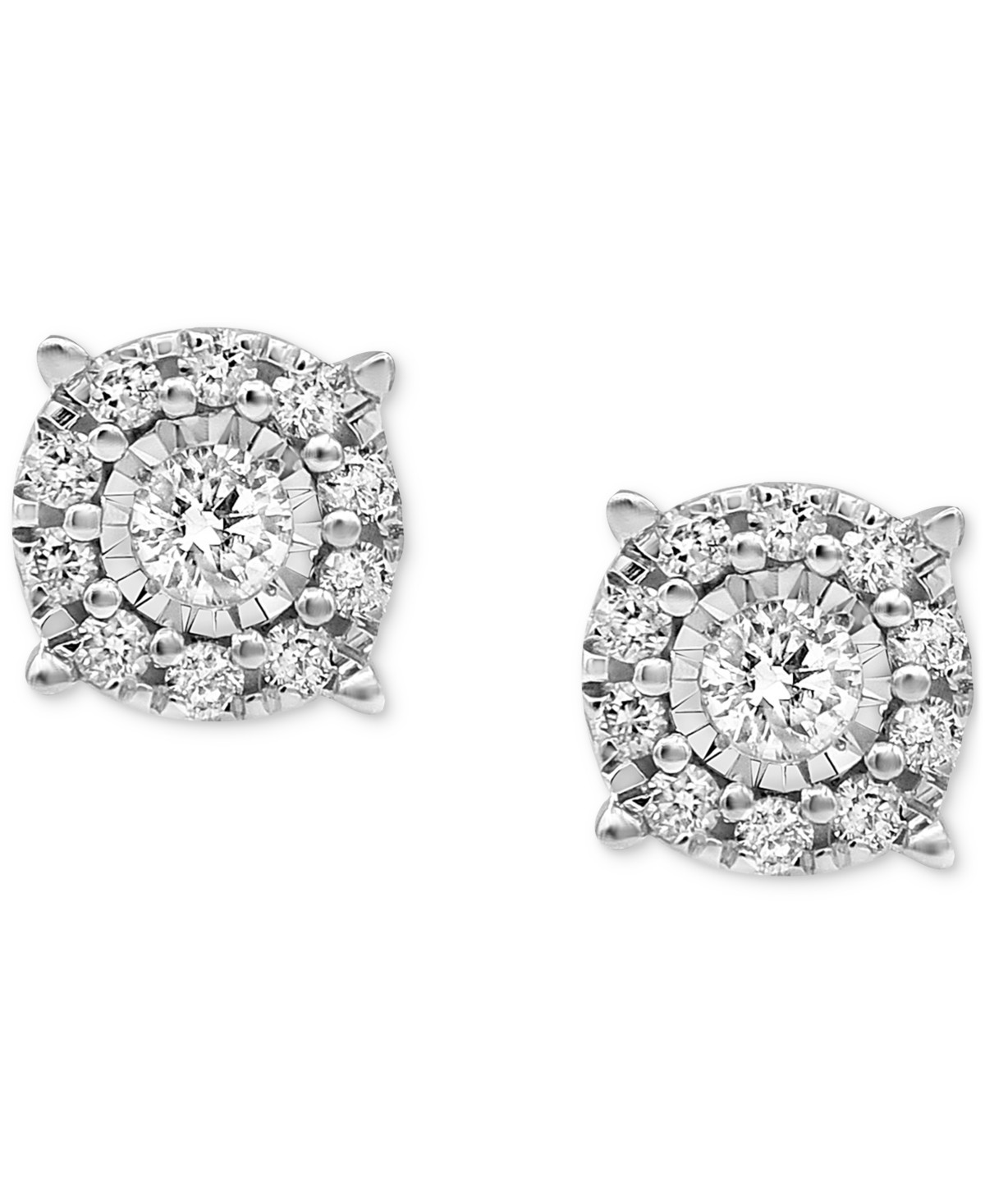Женские платья Macy's Diamond Stud Earrings (1/3 ct. t.w.) in 14k White, Yellow or Rose Gold — фото 4