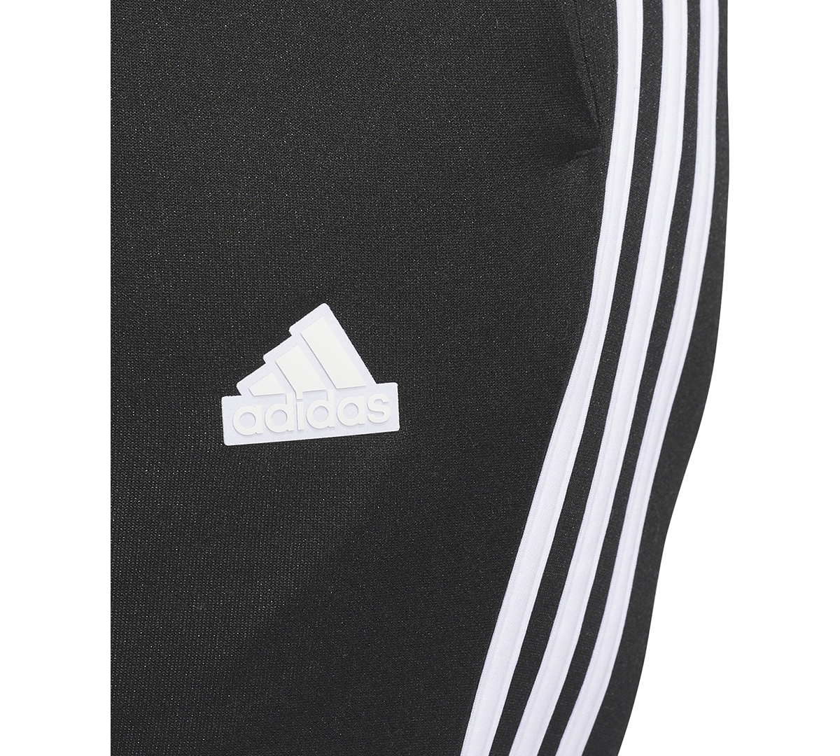 adidas Plus Size Three-Stripe Snap-Hem Track Pants -whit