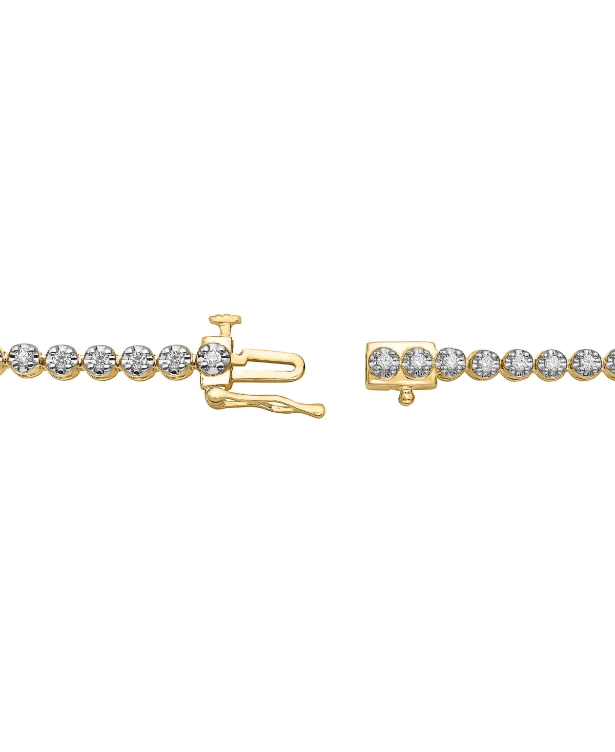 Macy's Diamond Tennis Bracelet (1 Ct. T.w.) In 10k Yellow Gold In Yellow Gold