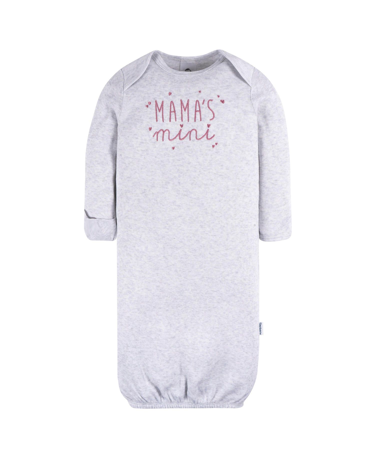 Baby Girls Gowns with Mitten Cuffs, 4-Pack