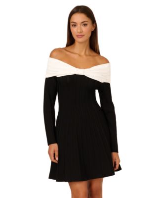 Adrianna - Women's Off-The-Shoulder Fit & Flare Dress