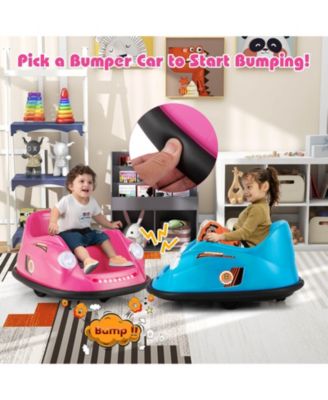 Ride on Bumper Car for Kids with Remote Control 360 Degree Spin LED Light