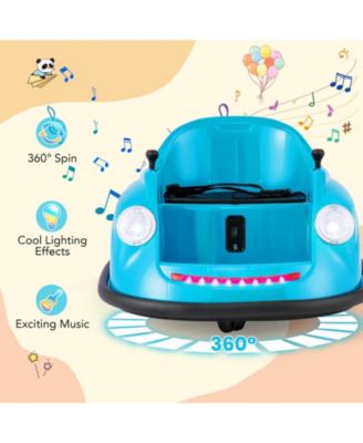 Ride on Bumper Car for Kids with Remote Control 360 Degree Spin LED Light