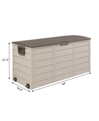 75 Gallon Outdoor Garden Plastic Storage Deck Box – Elegant & Practical Storage Solution