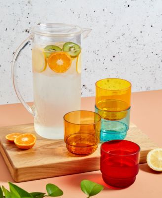 5 Piece Acrylic Pitcher & Glasses Drinkware Set