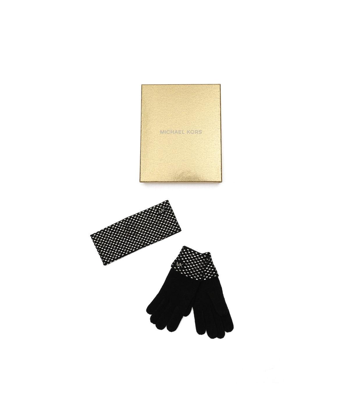 Michael Michael Kors Women's Studded Gloves & Headband Boxed Gift Set