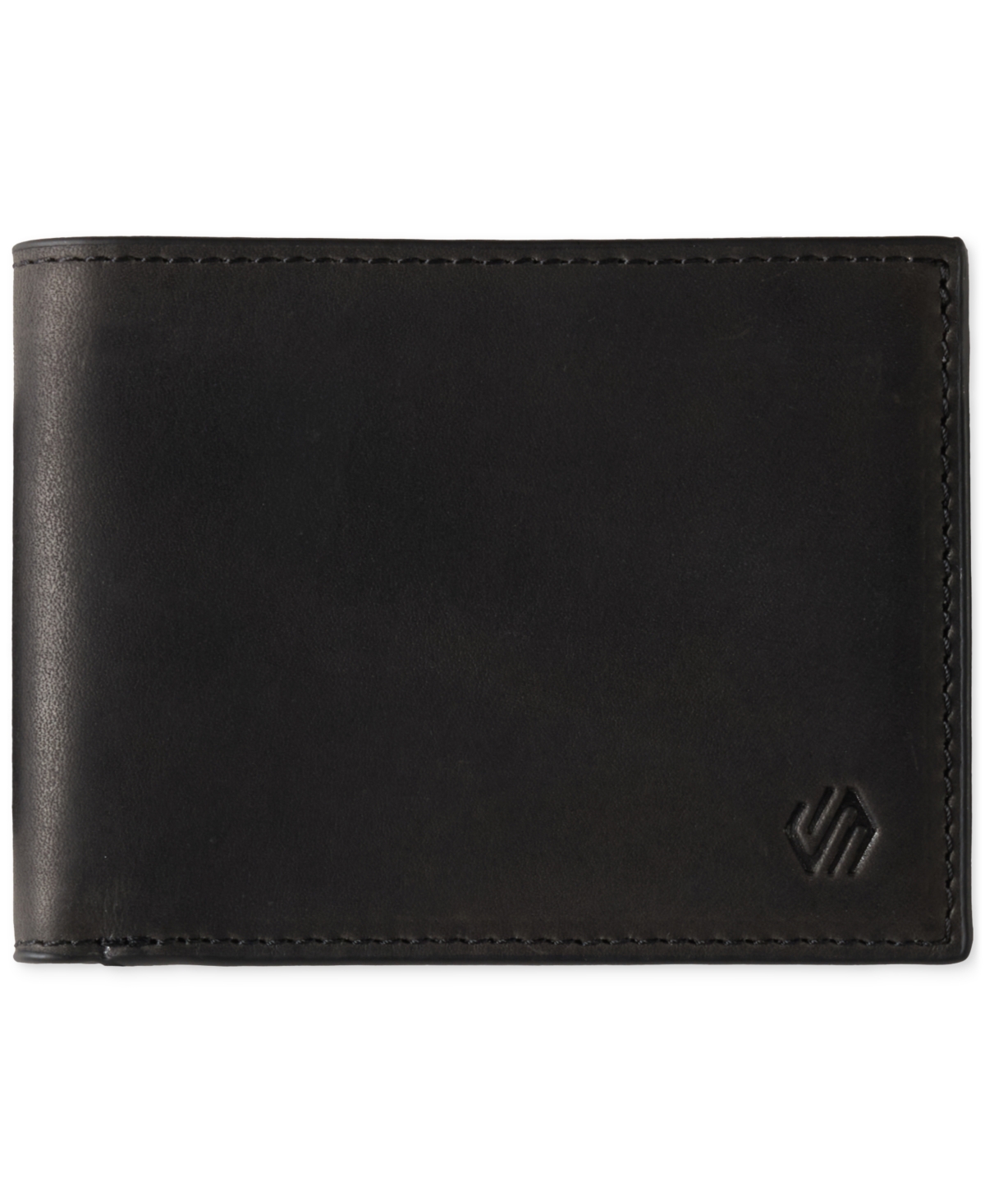 Men's Leather Bifold Wallet - Black