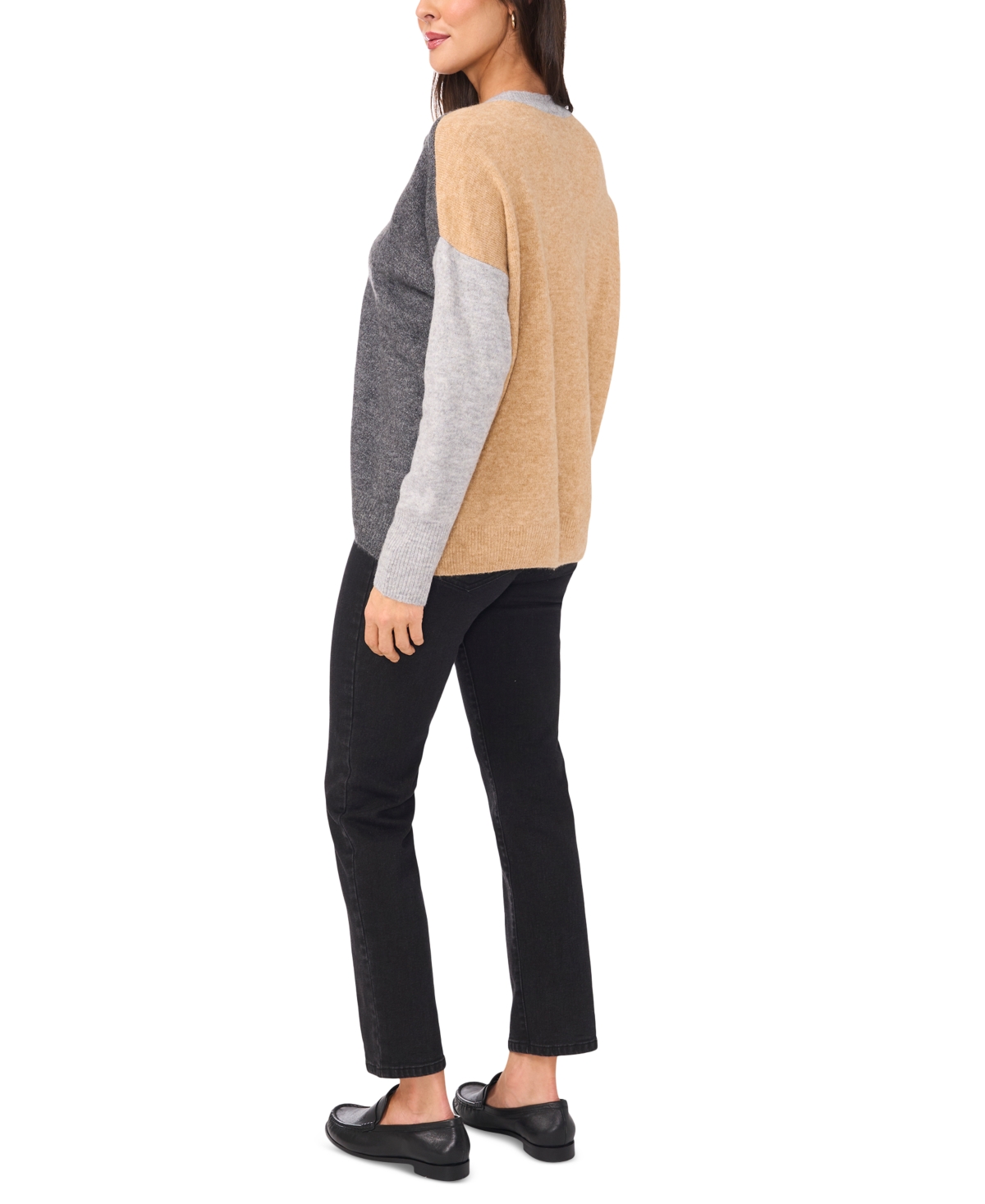 Vince Camuto Women's Colorblocked Raglan-Sleeve Sweater