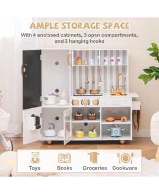 Pretend Play Kitchen for Kids with Real Sounds and Lights