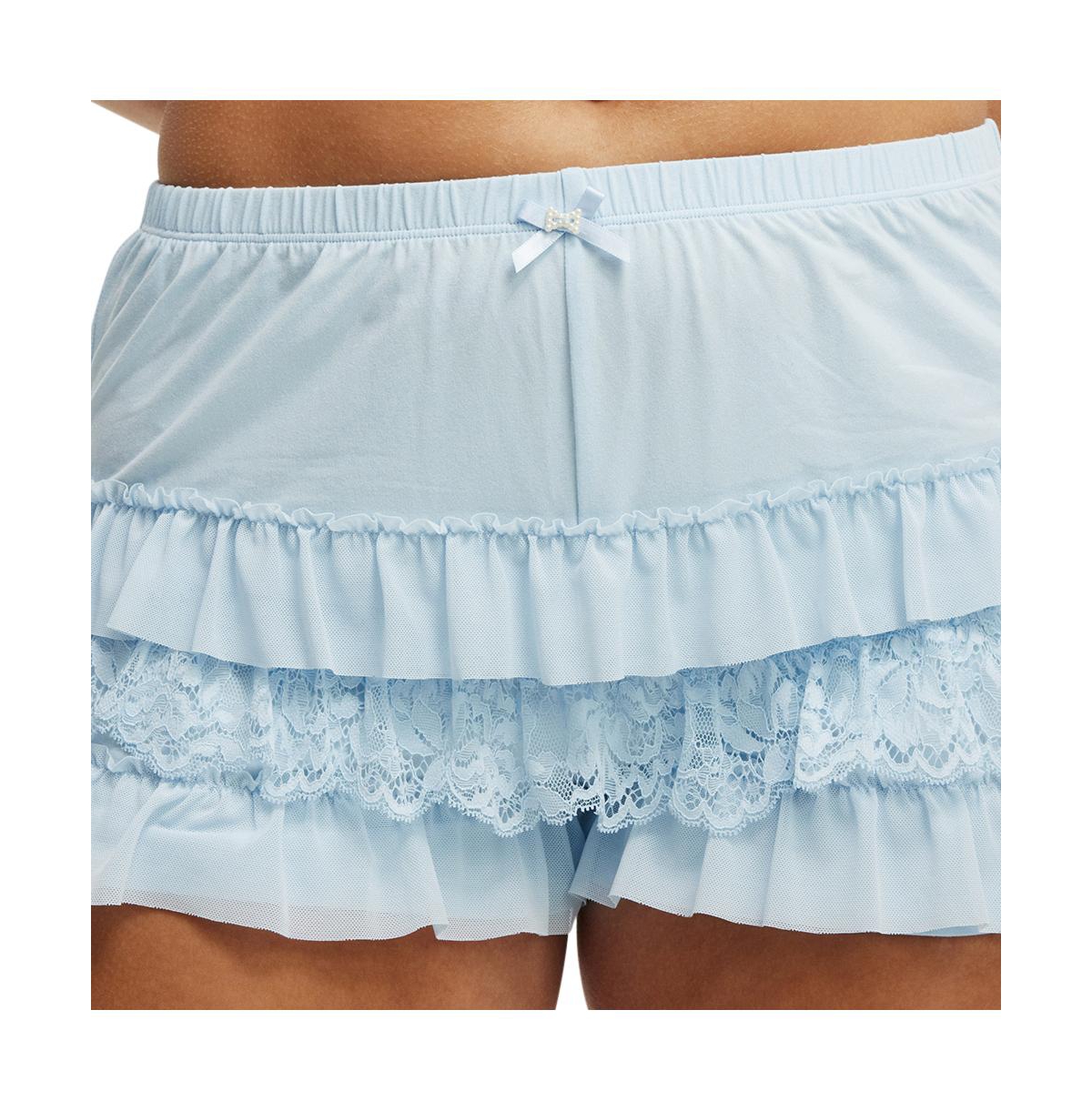 Cotton On Women's Peach Prc Lace Mesh Short - eiffel sky