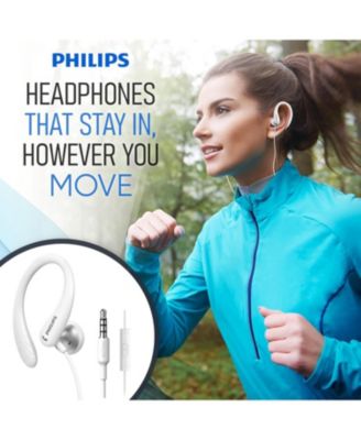Flexible Earhook Headphones - Secure Fit, Neodymium Drivers, Lightweight, Ergonomic Design, Durable Build, and 3.5mm Jack for Active Use