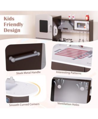 Corner Toy Kitchen Set with Light with Sounds Interactive